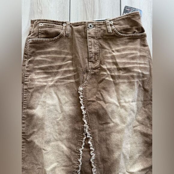 Rave For Real Stretch Cord Skirt Brown Size 7 NWT - Picture 5 of 8